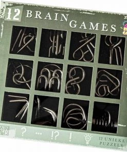 Brain Games Giftbox - 3D Puzzels Voor Volwassenen En Kinderen - 12 Metalen Puzzels - Breinbrekers - Tangle