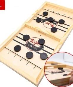 Must-Have For Kids Slingpuck XL - Slingshot - Speelgoed Jongens & Meisjes - Speelgoed 4 Jaar - 5 Jaar - 6 Jaar - 7 Jaar - 8 Jaar - Tafelhockey - Sling Puck - Bordspel - Sjoel Battle - Drankspel - Slingershot - Speed Shuffle - Super Winner - Houten Speelgoed