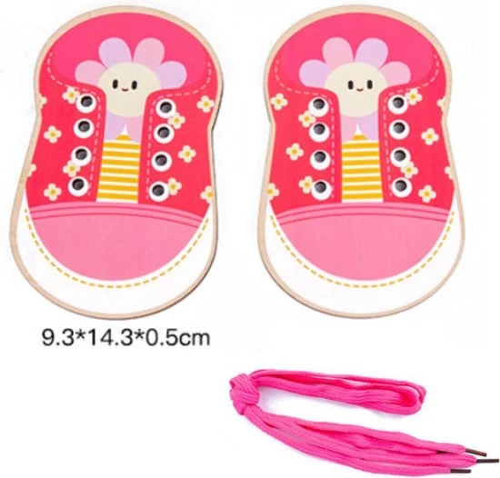 Merkloos Veterstrikken - Oefenschoen - Leren Veters Strikken - Educatief Speelgoed - Montessori Speelgoed - Kinderspeelgoed - Blijderij | Schoencadeautjes Sinterklaas 4 Merkloos Veterstrikken - Oefenschoen - Leren Veters Strikken - Educatief Speelgoed - Montessori Speelgoed - Kinderspeelgoed - Blijderij | Schoencadeautjes Sinterklaas - Afbeelding 2