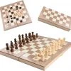 Merkloos Schaakbord | Dambord | Backgammon | 29 X 29 Cm | Schaakspel | Schaakset | Schaken | Dammen | Met Schaakstukken | 3-in-1 Bordspel | Chess | Hout | Opklapbaar -leerzame-spellen Verkoopwinkel 550x528 4