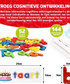 PLAYMAXX Nederlandse Woordjes Leren - Eerste Woorden Leren Lezen, Spellen & Schrijven Voor Kinderen - 144 Leerkaarten & 52 Alfabet Letters -leerzame-spellen Verkoopwinkel 550x532 8