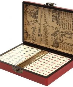 WILLSTORE Mahjong - Gezelschapsspel - Koffer - Chinees - 144 Tegels - 28cmx19cmx4cm -leerzame-spellen Verkoopwinkel 550x533 8