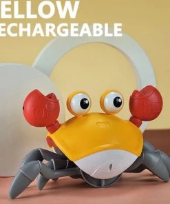 C&M Elektrisch Lopende Krab ? Bewegend Speelgoed Kinderen ? Uren Speelplezier ? Rood