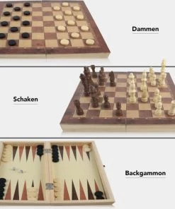CheckMate IM Series 3-in-1 Schaakbord, Damspel & Backgammon ? Schaakbord Met Schaakstukken ? Schaakset ? Hout ? Dambord Met Damstenen ? Damset ? Backgammon ? Backgammon Koffer -leerzame-spellen Verkoopwinkel 550x537 4