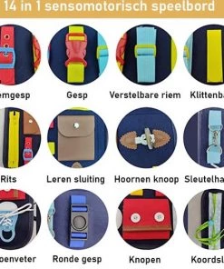 EverGoods Montessori Speelgoed - Busy Board - Montessori - Activiteitenbord - Motoriek Speelgoed - Kinderspeelgoed - Inclusief Letters/Getallen - Sensorisch Speelgoed -leerzame-spellen Verkoopwinkel 550x538 10