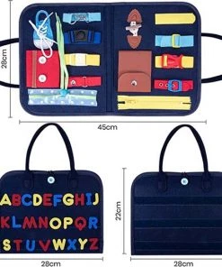 EverGoods Montessori Speelgoed - Busy Board - Montessori - Activiteitenbord - Motoriek Speelgoed - Kinderspeelgoed - Inclusief Letters/Getallen - Sensorisch Speelgoed -leerzame-spellen Verkoopwinkel 550x539 1