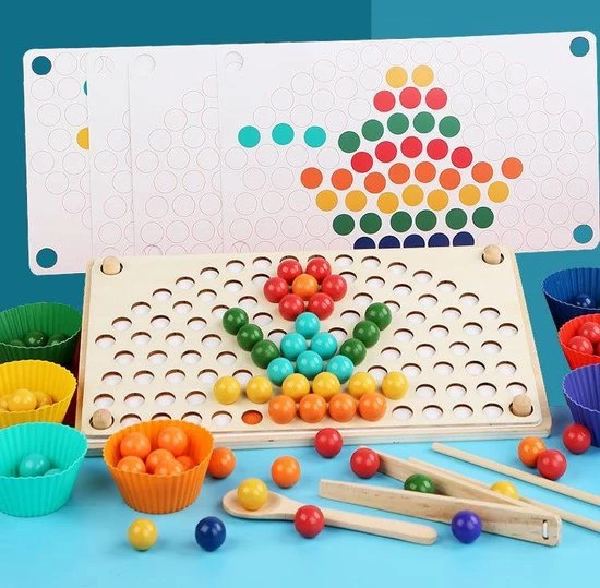 LS KIDS Regenboog Kralenspel - Fijne Motoriek - Sorteren - Montessori 6 LS KIDS Regenboog Kralenspel - Fijne Motoriek - Sorteren - Montessori - Afbeelding 4