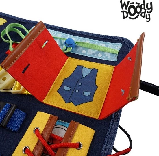 Motoriek Speelgoed Map Busy Board Voor Thuis En Onderweg - Montessori Kinderspeelgoed Leren Veter Strikken Knopen Leggen Activiteitenbord - 16 Zelfkleden Vaardigheden Kinderen - Sensorisch Speelgoed - Educatief Spel - WoodyDoody 9 Motoriek Speelgoed Map Busy Board Voor Thuis En Onderweg - Montessori Kinderspeelgoed Leren Veter Strikken Knopen Leggen Activiteitenbord - 16 Zelfkleden Vaardigheden Kinderen - Sensorisch Speelgoed - Educatief Spel - WoodyDoody - Afbeelding 7