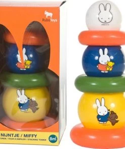 Rubo Toys Nijntje Stapeltoren - Educatief Spel - 3 Ringen - 3 Ringen - Vanaf 8 Maanden