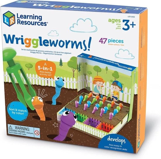 Learning Resources Kronkelwormen! Fijne Motoriek Activiteiten Set / Spel Voor Peuters En Kleuters 6 Learning Resources Kronkelwormen! Fijne Motoriek Activiteiten Set / Spel Voor Peuters En Kleuters - Afbeelding 4