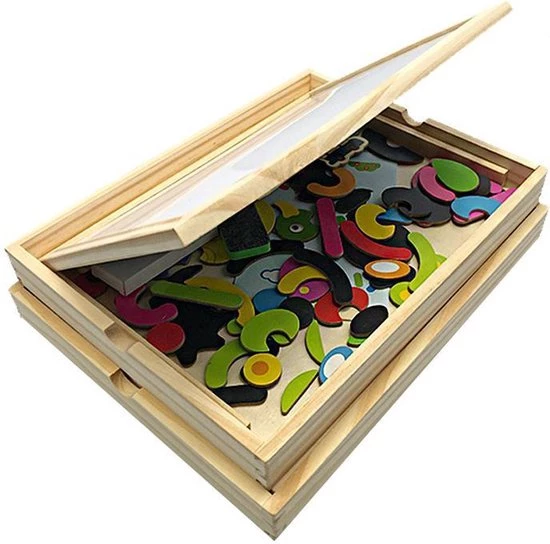 H&C Toys Sinterklaas Schoencadeau Educatief Houten Magnetische Puzzel Dubbelzijdige Schoolbord, Een Fantasierijk Speelgoed. Top Cadeau Voor Creatieve Kleuters - Kinderen 7 H&C Toys Sinterklaas Schoencadeau Educatief Houten Magnetische Puzzel Dubbelzijdige Schoolbord, Een Fantasierijk Speelgoed. Top Cadeau Voor Creatieve Kleuters - Kinderen - Afbeelding 5