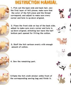 Naaitset Knutselpakket Poezen En Katten 6 Stuks 20x20 Cm - Knutselen Meisjes - Knutselen Jongens - Knutselpakket Meisjes En Jongens - Katten En Poezen Knuffels Maken - Naaiset Kinderen - WoodyDoody -leerzame-spellen Verkoopwinkel 550x545 10