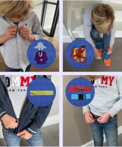 Busy Board - BIEK20? - Blauw Activiteitenbord - Montessori Speelgoed - Motoriek Speelgoed - Activity Board - Educatief Speelgoed - Interactief Speelgoed - Kinderspeelgoed - Leerzaam Speelgoed - Ik Leer Veters Strikken Knopen Leggen Klok Kijken -leerzame-spellen Verkoopwinkel 550x547 6