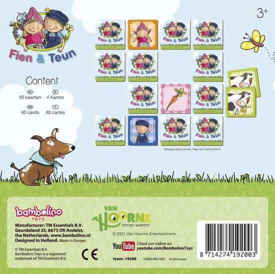 Bambolino Toys - Fien & Teun Memo Spel - Educatief Spel - Peuter Speelgoed 8 Bambolino Toys - Fien & Teun Memo Spel - Educatief Spel - Peuter Speelgoed - Afbeelding 6