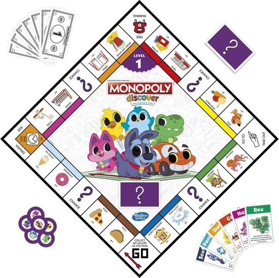 Hasbro Monopoly Discover Mijn Eerste Monopoly - Junior Uitgave English Version (Engelstalig) 4 Hasbro Monopoly Discover Mijn Eerste Monopoly - Junior Uitgave English Version (Engelstalig) - Afbeelding 2