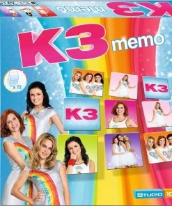 K3 - Kaartspel - Memo - Kijk Goed Naar De Leuke Foto's Van Jouw Favoriete K3-tjes En Zoek Waar Het Andere Kaartje Ligt - Met 72 Kaartjes