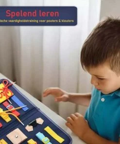 EverGoods Montessori Speelgoed - Busy Board - Montessori - Activiteitenbord - Motoriek Speelgoed - Kinderspeelgoed - Inclusief Letters/Getallen - Sensorisch Speelgoed -leerzame-spellen Verkoopwinkel 550x549 11