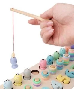 Little Hippo Houten Educatieve Puzzel 'Fish' - Visspel - Leren Tellen - Oefenen Met Kleuren En Getallen - Educatief Speelgoed - Cadeautip -leerzame-spellen Verkoopwinkel 550x549 25