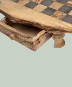 Schaakset Olijfolie & Honing Met Laden - Schaakspel - Schaakstukken - Schaakbord - Schaken - Bordspel - Handgemaakt - Hout - Zwart - Volwassenen & Kinderen - 35 X 35 X 8,5 Cm -leerzame-spellen Verkoopwinkel 550x549 36