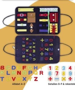 EverGoods Montessori Speelgoed - Busy Board - Montessori - Activiteitenbord - Motoriek Speelgoed - Kinderspeelgoed - Inclusief Letters/Getallen - Sensorisch Speelgoed -leerzame-spellen Verkoopwinkel 550x549 8