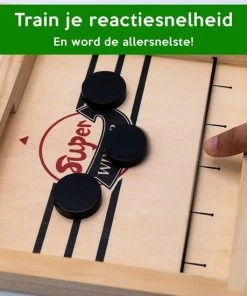 Must-Have For Kids Slingpuck Game - Super Winner - Hockeyshots - Slingshot - Speelgoed Jongens & Meisjes - Sinterklaas Cadeautjes - Sint - Kerst - Hout - Sling Puck - Bordspel - Sjoelbattle - Drankspel - Tafelhockey - Snel Sjoelen - Drinking Game - Super Winner -leerzame-spellen Verkoopwinkel 550x550 139
