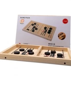 Must-Have For Kids Slingpuck Game - Super Winner - Hockeyshots - Slingshot - Speelgoed Jongens & Meisjes - Sinterklaas Cadeautjes - Sint - Kerst - Hout - Sling Puck - Bordspel - Sjoelbattle - Drankspel - Tafelhockey - Snel Sjoelen - Drinking Game - Super Winner -leerzame-spellen Verkoopwinkel 550x550 144