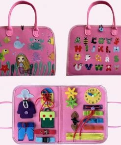 Busy Board - BIEK20? - Roze Activiteitenbord - Montessori Speelgoed - Motoriek Speelgoed - Activity Board - Educatief Speelgoed - Interactief Speelgoed - Kinderspeelgoed - Leerzaam Speelgoed - Ik Leer Veters Strikken Knopen Leggen Klok Kijken -leerzame-spellen Verkoopwinkel 550x550 246