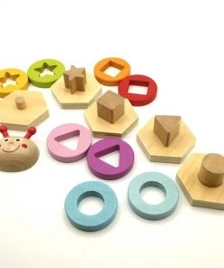Merkloos Rups Puzzel – Vormenpuzzels - Vormenstoof - Stapeltoren - Puzzels - Montessori - Houten Speelgoed - Educatief Speelgoed - Kleurrijk - Puzzel - Kinderspeelgoed - Geometrisch - Klassiek Speelgoed - Uitdagend - Oog-hand Coördinatie -leerzame-spellen Verkoopwinkel 550x550 360