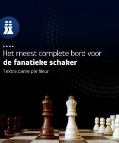 Fortecom Premium Schaakbord Met Co?rdinaten - 2 Extra Dames - 100% Houten Schaakset - 38 Cm - Magnetisch - Inclusief Schaakstukken - Chess Set Schaakborden Schaken Schaak Schaakspellen -leerzame-spellen Verkoopwinkel 550x550 365