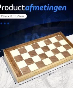 Fortecom Premium Schaakbord Met Co?rdinaten - 2 Extra Dames - 100% Houten Schaakset - 38 Cm - Magnetisch - Inclusief Schaakstukken - Chess Set Schaakborden Schaken Schaak Schaakspellen -leerzame-spellen Verkoopwinkel 550x550 369