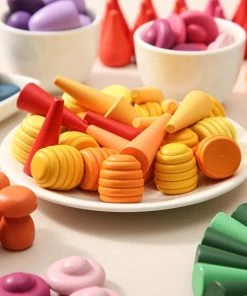 Little May Baby&Kind Grapat Loose Parts | 36 Stuks | Motorische Ontwikkeling | Ceatief | Mandala's | Bouwen