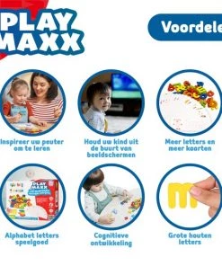 PLAYMAXX Nederlandse Woordjes Leren - Eerste Woorden Leren Lezen, Spellen & Schrijven Voor Kinderen - 144 Leerkaarten & 52 Alfabet Letters -leerzame-spellen Verkoopwinkel 550x550 386