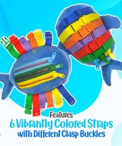 Bon Vibez Montessori Speelgoed - Walvis Kussen - Kinderspeelgoed - Sensorisch Speelgoed - Motoriek Speelgoed - Goed Voor De Ontwikkeling