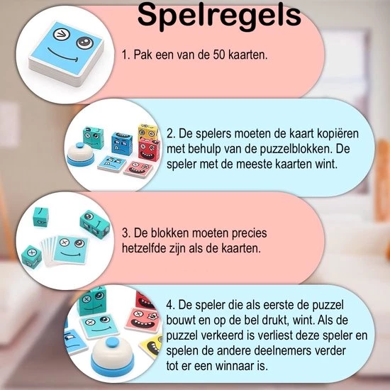 Hoekstar Games Puzzel Blokjes - Emoji Puzzelspel - Speelgoed Vanaf 3 Jaar - Kaartspellen Voor Volwassenen En Kinderen - Speelkaarten 7 Hoekstar Games Puzzel Blokjes - Emoji Puzzelspel - Speelgoed Vanaf 3 Jaar - Kaartspellen Voor Volwassenen En Kinderen - Speelkaarten - Afbeelding 5