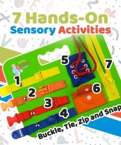 Bon Vibez Busy Board - Montessori Speelgoed - Busy Board - Activiteitenbord - Motoriek Speelgoed - Kinderspeelgoed - Leerspeelgoed - Voor Onderweg - Ik Leer - Goed Voor De Ontwikkeling -leerzame-spellen Verkoopwinkel 550x550 596