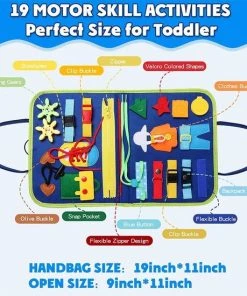 EverToys Busy Board - 4-delige Vaardigheden - Klok Lezen - Motoriek Map Voor Thuis En Onderweg - Leren Veter Strikken - Activiteitenbord - 25 Zelfkleden Vaardigheden Kinderen - Educatief Spel - Blauw 12 EverToys Busy Board - 4-delige Vaardigheden - Klok Lezen - Motoriek Map Voor Thuis En Onderweg - Leren Veter Strikken - Activiteitenbord - 25 Zelfkleden Vaardigheden Kinderen - Educatief Spel - Blauw -leerzame-spellen Verkoopwinkel 550x550 601