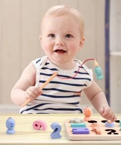 Little Hippo Houten Educatieve Puzzel 'Fish' - Visspel - Leren Tellen - Oefenen Met Kleuren En Getallen - Educatief Speelgoed - Cadeautip -leerzame-spellen Verkoopwinkel 550x550 620