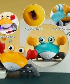 C&M Elektrisch Lopende Krab ? Bewegend Speelgoed Kinderen ? Uren Speelplezier ? Rood -leerzame-spellen Verkoopwinkel 550x550 639