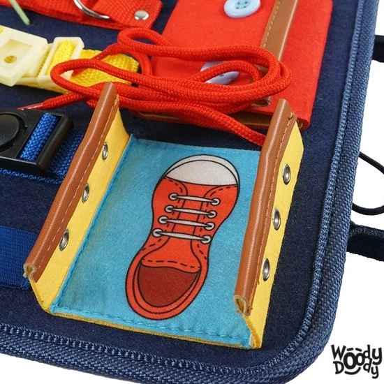 Motoriek Speelgoed Map Busy Board Voor Thuis En Onderweg - Montessori Kinderspeelgoed Leren Veter Strikken Knopen Leggen Activiteitenbord - 16 Zelfkleden Vaardigheden Kinderen - Sensorisch Speelgoed - Educatief Spel - WoodyDoody 8 Motoriek Speelgoed Map Busy Board Voor Thuis En Onderweg - Montessori Kinderspeelgoed Leren Veter Strikken Knopen Leggen Activiteitenbord - 16 Zelfkleden Vaardigheden Kinderen - Sensorisch Speelgoed - Educatief Spel - WoodyDoody - Afbeelding 6