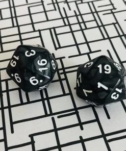 Merkloos Spel | 20-kantige Dobbelstenen | 2x | Zwart & Wit | Optellen En Aftrekken -leerzame-spellen Verkoopwinkel 550x550 714
