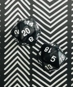 Merkloos Spel | 20-kantige Dobbelstenen | 2x | Zwart & Wit | Optellen En Aftrekken -leerzame-spellen Verkoopwinkel 550x550 715