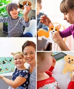 Naaitset Knutselpakket Met Honden 6 Stuks 20x20 Cm - Knutselen Meisjes - Knutselen Jongens - Knutselpakket Meisjes En Jongens - Honden En Puppy's Knuffels Maken - Naaiset Kinderen - WoodyDoody -leerzame-spellen Verkoopwinkel 550x550 730