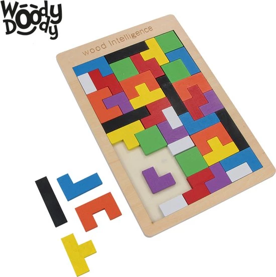 Montessori Speelgoed Tangram Vormen Puzzel Met GROTE OPBERGZAK - Houten Speelgoed Tetris Spel - Educatief Puzzel Voor Ruimtelijk Inzicht - WoodyDoody 6 Montessori Speelgoed Tangram Vormen Puzzel Met GROTE OPBERGZAK - Houten Speelgoed Tetris Spel - Educatief Puzzel Voor Ruimtelijk Inzicht - WoodyDoody - Afbeelding 4