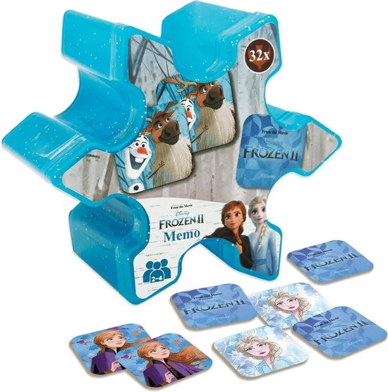 Disney Memospel Frozen Ii Junior Karton Blauw 32-delig 3 Disney Memospel Frozen Ii Junior Karton Blauw 32-delig