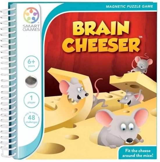 SmartGames - BrainCheeser - Magnetisch Reisspel - 48 Opdrachten - Brainteaser 9 SmartGames - BrainCheeser - Magnetisch Reisspel - 48 Opdrachten - Brainteaser - Afbeelding 7