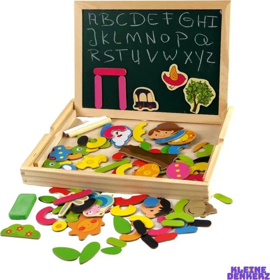 H&C Toys Sinterklaas Schoencadeau Educatief Houten Magnetische Puzzel Dubbelzijdige Schoolbord, Een Fantasierijk Speelgoed. Top Cadeau Voor Creatieve Kleuters - Kinderen 6 H&C Toys Sinterklaas Schoencadeau Educatief Houten Magnetische Puzzel Dubbelzijdige Schoolbord, Een Fantasierijk Speelgoed. Top Cadeau Voor Creatieve Kleuters - Kinderen - Afbeelding 4
