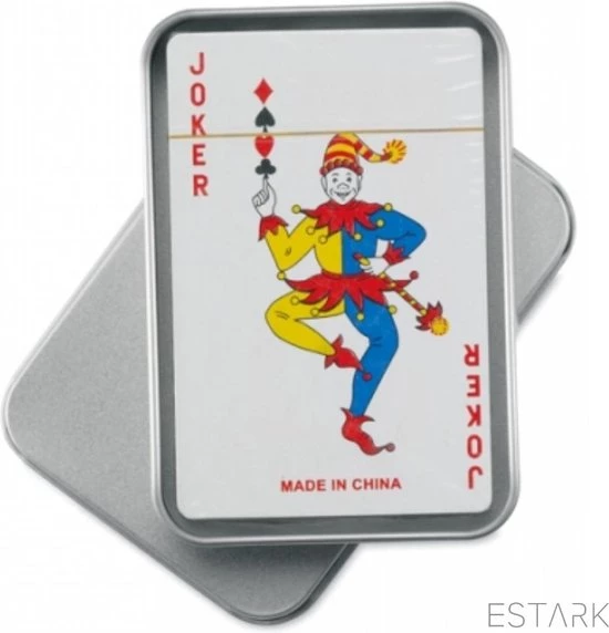 ESTARK? Luxe Speelkaarten In Metal BOX - Plastic Coating - Poker Kaarten - Kaartspel - Spelkaarten - Spel Kaart - 56 Kaarten - Gezelschapsspel - Spelen - Playing Cards - In Blik 8 ESTARK? Luxe Speelkaarten In Metal BOX - Plastic Coating - Poker Kaarten - Kaartspel - Spelkaarten - Spel Kaart - 56 Kaarten - Gezelschapsspel - Spelen - Playing Cards - In Blik - Afbeelding 6