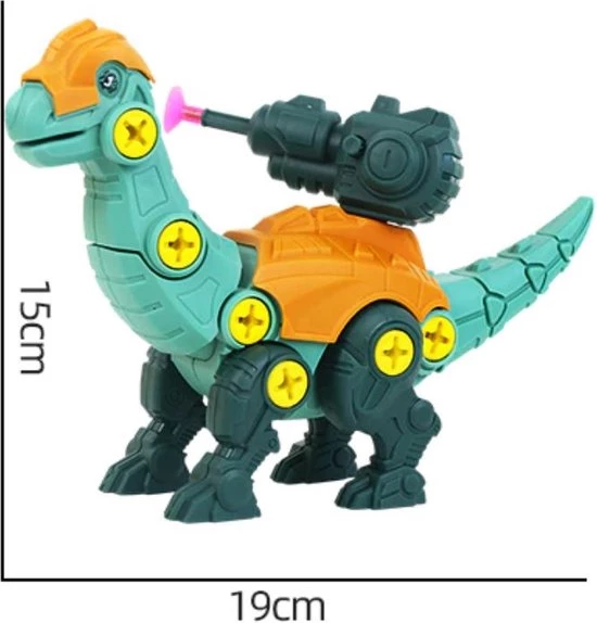 Merkloos Montage Set Van 3 Dinosaurus Met Pistool, Pijltjes, Schroeven En Schroevendraaier | Leren Bouwen | STEM Speelgoed | Educatief Montessori 12 Merkloos Montage Set Van 3 Dinosaurus Met Pistool, Pijltjes, Schroeven En Schroevendraaier | Leren Bouwen | STEM Speelgoed | Educatief Montessori - Afbeelding 10