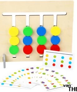 Van Theo? Schuifspel - Hout - Logisch Denken - Puzzel - Auto - Kleuren En Vormen - Spel Voor Onderweg