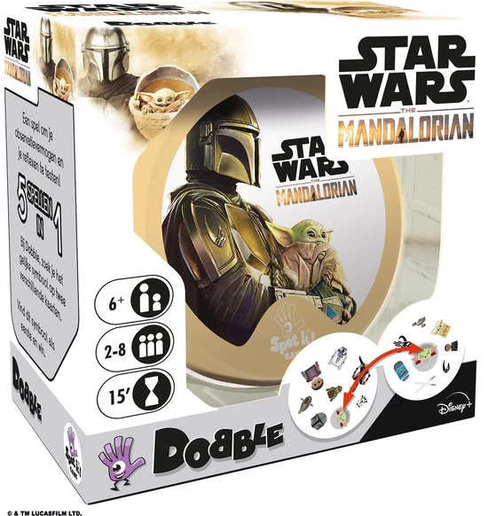 Zygomatic Board Game Studio Dobble Star Wars The Mandalorian - Kaartspel 4 Zygomatic Board Game Studio Dobble Star Wars The Mandalorian - Kaartspel - Afbeelding 2